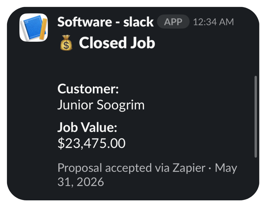 Closed roofing job: Junior Soogrim, $23,475